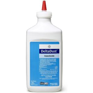 1 LB Delta Dust Pest Insecticide w/Puffer Bellow Hand Duster, Carpenter Bee, Bedbugs, Wasp Control and Many More.