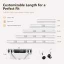 Double Curtain Track Ceiling Mount - Heavy Duty Curtain Track Rail System, 6FT - 9FT, White