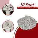 findmall 40SS Roller Chain 10 Feet with 1 Connecting Links, 240 Links, Stainless Steel