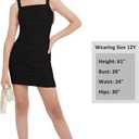EXARUS Girls Padded Dress Teen Spaghetti Strap/Long Sleeve Dance Formal Dresses Bodycon Ruched Tween Graduation  (Black, XS)