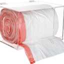 Extra Large Trash Bag Holder Dispenser with Lid, Wall Mount Acrylic Garbage Bag Dispenser Under Sink for Laundry Room Organization and Storage, Fit Costco Kitchen Trash Can Liner Bags, Clear