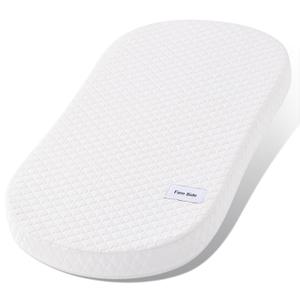 Pro Goleem Baby Bassinet Mattress Pad 30"x18" Peanut Hourglass, Waterproof Soft Cover Gel Memory Foam, Dual Side Cradle Mattress Fit Halo BassiNest Bassinet Series