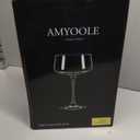 Martini Glasses Set of 6, 8 oz Premium Crystal Coupe Glasses, Hand Blown Champagne Drinkware with 6 Cocktail Picks, Clear Cocktail Glasses for Bar, Parties, Martinis, Margaritas