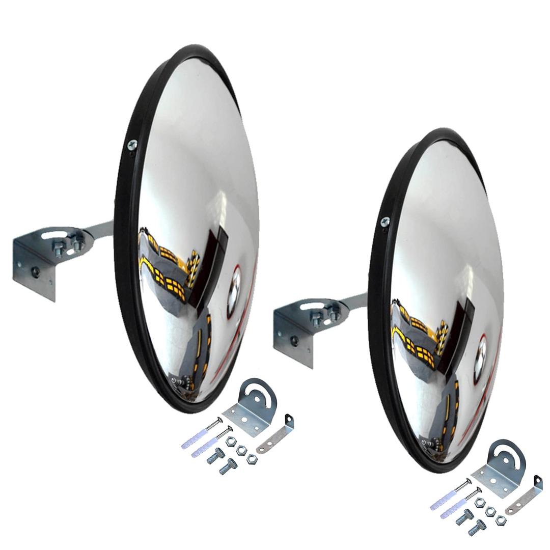 18" Convex Mirror, 2 Pack Security Mirror for Garage, Warehouse, Blind Spot, Office and Traffic Security, Safety Mirrors Indoor Outdoor, 18" Diameter *2