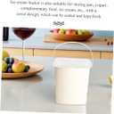 UPKOCH Thickened Square Ice Bucket Storage Container with Lid 3.14X3.14X2.83In Plastic Ice Cube Holder for Kitchen Freezer Food and Cream Storage (8X8CM, Transparent)