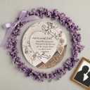 Mom and Dad Memorial Garden Stone, Durable Cement Outdoor Decorative Stones, Sympathy Gifts for Loss of Loved One, Remembrance Gift Memorial Stone Decor for Mom & Dad Grave Decorations for Cemetery