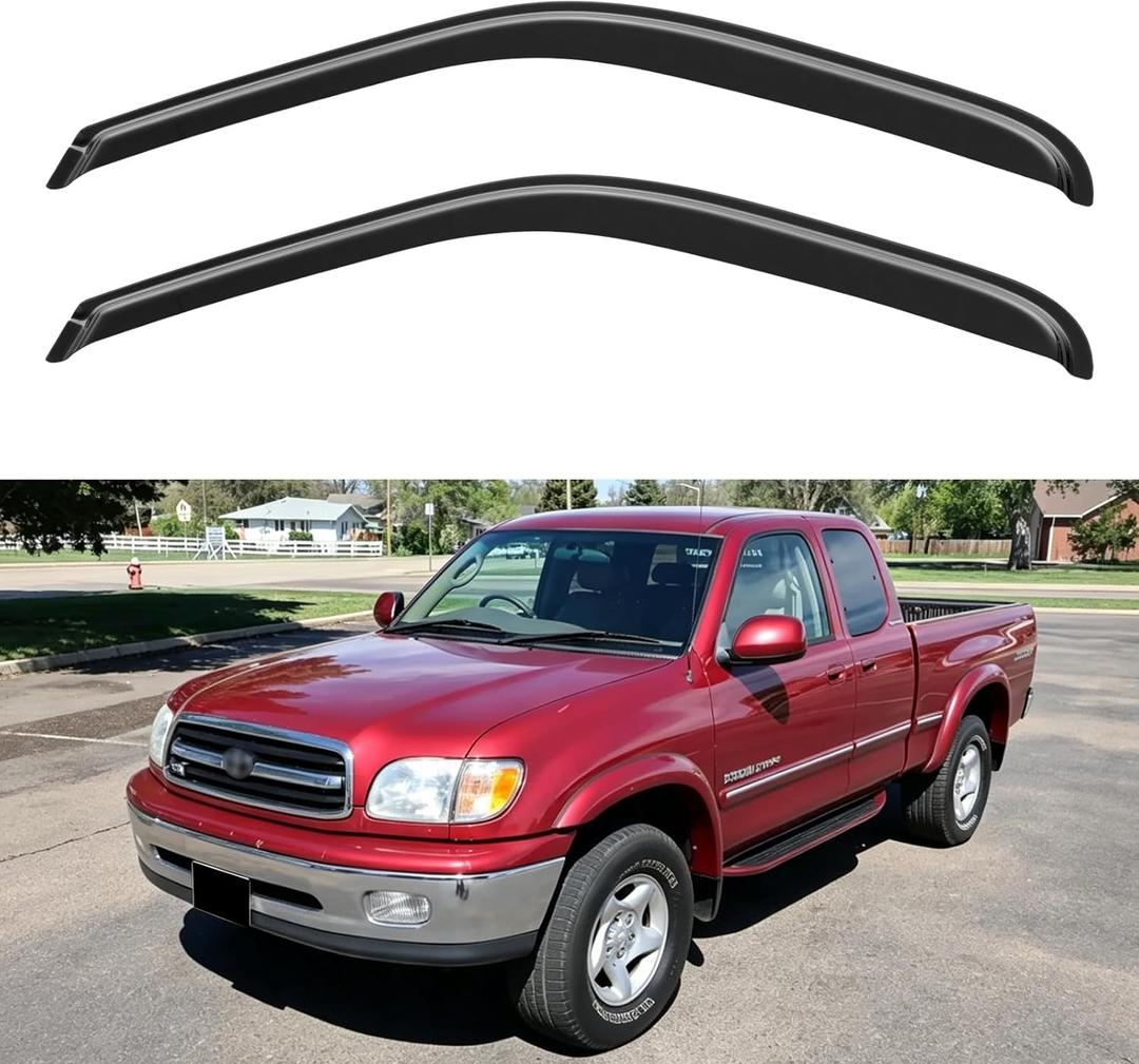 Window Visors Rain Guards for 2000-2006 Toyota Tundra Access Cab, Out-Channel Window Vent Wind Deflectors Visors Shades for 00-06 Tundra Regular Cab, for 2 Front Doors