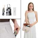 2 x BAODINI Comapct Travle Small Mini Sun Blocking Umbrella with Case Lightweight with Aluminum Frame Pocket Size UV Protection Purse Umbrella for Women, Men & Kids