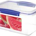 Sistema KLIP IT Rectangular Collection Food Storage Container, 101 oz./3 L, Clear/Blue