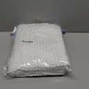 SUBRTEX Bathroom Rugs Chenille Bath Rug Soft Short Plush Bath Mat Soft Shower Mat Water Absorbent Shower Mat Quick Dry Machine Washable (White, 20" x 32")