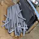 ShelterLogic 10' x 10' Shed-in-a-Box All Season Steel Metal Peak Roof Outdoor Storage Shed with Waterproof Cover and Heavy Duty Reusable Auger Anchors, grey