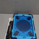 BATYUE for iPad 9th/ 8th/ 7th Generation Case (iPad 10.2 inch Rugged Case 2021/2020/2019) with Screen Protector, Rotating Stand/Pencil Holder/Carrying Shoulder Strap (Navy Blue)