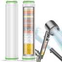Pweran Shower Filter for Handheld Shower Head, 2 Pack 18 Stage Replacement Filters for Hard Water Remove Chlorine and Harmful Substances (White)