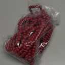 Boao 1 Piece Christmas Wooden Bead Garland 19.7 ft Round Farmhouse Vintage Wood Bead Garlands for Xmas Decoration Supplies (Burgundy)