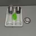 Home EC Premium Stainless Steel Sea Salt and Pepper Grinder Set of 2 - Adjustable Ceramic - Tall Glass Salt and Pepper Shakers - Kitchen Spice Mill W/Funnel & EBook