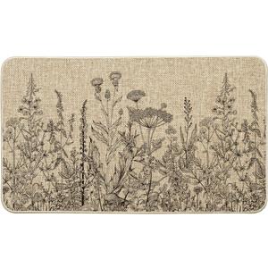 Artoid Mode Black Wildflower Spring Floral Spring Doormat, Home Summer Decor Low-Profile Switch Rug Door Mat Floor Mat for Indoor Outdoor 17x29 Inch