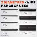 Dowire Heat Shrink Tubing Kit - 3:1 Ratio - Adhesive Lined - Wire Shrink Wrap Tubing - Waterproof Marine Grade Shrink Tube - 180 PCS - Black