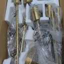 33" Modern Chandelier Ceiling Light Fixture, 12-Light Sputnik Chandeliers Brushed Gold Mid Century Chandelier Over Table, Height Adjustable Chandeliers for Dining Room Living Room (Bulbs Not Included)