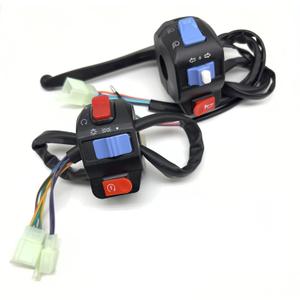 Chinese Scooter Waterproof Aluminum Right Side Handle Disc Brake Switch + Left Drum Brake Swith Control Assembly Set with Ignition Cutoff Function for Disc Brake System GY6 50cc 125cc 150cc
