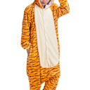 JJEUWE Adult Tiger Suit Pajamas Kigurumi Hoodie Jumpsuit Playsuit, M