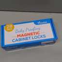 20 Pack Magnetic Cabinet Locks Baby Proofing - Vmaisi Children Proof Cupboard Drawers Latches - Adhesive Easy Installation (Standard)