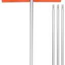 VEVOR Snow Roof Rake, 17.7'' Foam Blade, 7.3-18.4 ft Adjustable Roof Snow Scraper, Extension Tubes & Non-Slip Handle, Snow Removal Tool for Solar Panels, House, Roof Leaves, Debris Clearing