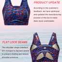 RUNNING GIRL High Impact Sports Bras for Women,Racerback Running Bra Workout Crop Tank Tops Longline Sports Bra Push up (Blue, XL)