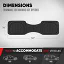 Motor Trend Premium FlexTough Deep Dish Rear Rubber Floor Mat Liners, Heavy Duty All-Weather Universal Fit Trim-To-Fit Floor Mats for Cars Sedans Trucks SUVs, Durable & Easy To Clean Car Mats - Black