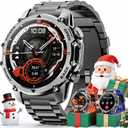 Hwagol Smart Watches for Men (Call/Notification),Two Style Kits,Military Smart Watch with Heart Rate/Sleep Monitor/Pedometer for Android and iOS,1.52''HD DIY Screen Fitness Tracker