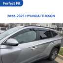 Window Visors Rain Guards for 2022 2023 2024 2025 2026 Hyundai Tucson