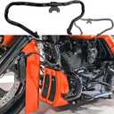 Chopped Engine Guard for 2022 Harley Road Glide 2018 Street Glide Engine Black 2021 Road King 2014-2023 Touring Crash Bar (Gloss Black)