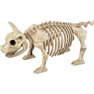 Seasons Crazy Bonez Pig Skeleton Halloween Decoration  14.75 Long Realistic Farm Animal Skeleton, Durable All-Weather Plastic Prop for Indoor & Outdoor Spooky Farmhouse Decor (Standard)