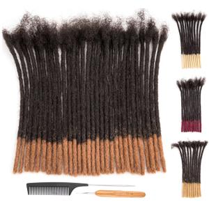 DAIXI 0.6cm Thickness 8 Inch 30 Strands #T1B/30 Brown Tips Ombre Color 100% Real Human Hair Dreadlock Extensions for Man/Women Full Head Handmade Permanent loc Extensions Bundles Can Be Dyed Bleached DAIXI 0.6cm Thickness 8 Inch 30 Strands #T1B/30 Brown Tips Ombre Color 100% Real Human Hair Dreadlock Extensions for Man/Women Full Head Handmade Permanent loc Extensions Bundles Can Be Dyed Bleached