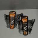 HORUSDY 26-Piece Ratcheting Wrench Set | Metric and SAE | Ratchet Combination Wrenches Set with Organizer | 72-Tooth | Chrome Vanadium Steel | 6-19 mm & 1/ 4” to 3/ 4“ (13-Piece Metric&SAE)