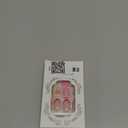 Valentines Press on Nails Short Oval Fake Nails with Red White Heart Designs French Tip False Nail Romantic Glossy Stick on Nail for Women 24 Pcs