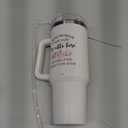 SANDJEST Retirement Tumbler 40oz Stainless Steel with Handle and Straw - Happy Retirement Gifts for Coworkers & Colleagues