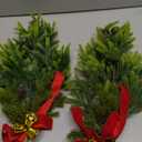 Christmas Teardrop Swag | Bowknot Bell Decoration | Greenery Pine Swag,for Holiday Christmas Family Friend Outdoor Home Door Wall Stairway