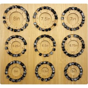 Petoysoso Bead Boards for Jewelry Making, Bamboo Beading Board for Jewelry Bracelet Making, Bracelet Bead Board for Bracelet, Jewelry Making Supplies, Sizes 5" to 8"