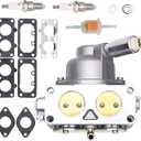 NENKUTEN Carburetor 791230 405777 Carb for V-Twin 4 Cycle 20HP 21HP 23HP 24HP 25HP Vertical Engines Manual Choke LA120 LA130 LA135 with Gasket Replace 799230 699709 499804 MIA10632