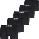 Levi's Men's 5-pack Microfiber Boxer Brief, Moisture Wicking, Ultra Soft Feel, Tag-free (Black, L)
