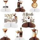 Jollyboom Espresso Martini Party Decorations, 8pcs Martini Theme Love is Brewing Bridal Shower Decorations Honeycomb Centerpiece for Martini Bar Bride to Be Bachelorette Engagement Party Supplies