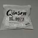 QINSEN Women's Double Lined Basic Tank Top Adjustable Spaghetti Straps Sleeveless Camisole Shirts (Large, White)