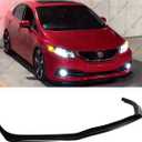 3Pcs Front Bumper Lip Compatible with 2013-2015 Honda Civic, JDM CS Style Air Dam Lower Chin Spoiler Splitter Fit for 13-15 Sedan, Protection Body Kit (Glossy Black)