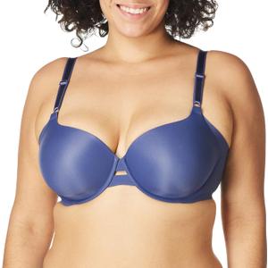 Warner's Women's Blissful Benefits Side Smoothing Underwire Bra (34B, Button Blue)