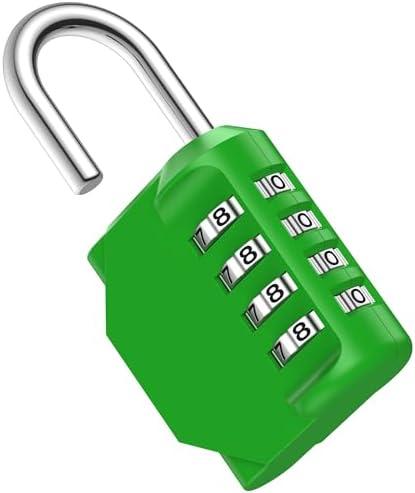 Puroma Combination Lock 4 Digit Waterproof Locker Locks Secure Outdoor Padlock for Gym Lockers, Toolboxes, Gates, Fences, Storage, Sports Locker (Green)