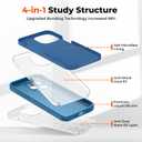 SUPFINE Designed for iPhone 14 Pro Max Case,Premium Liquid Silicone with [Soft Anti-Scratch Microfiber Lining][Upgraded Camera Protection] Slim Shockproof Phone Case for Men Women Girls,Deep Blue