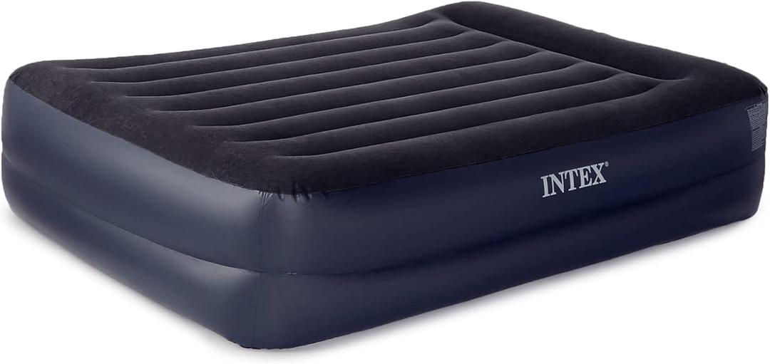 Intex Pillow Dura-Beam Series Rest Raised Airbed with Internal Pump (2020 Model)