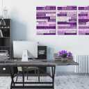 Purple Room Decor for Women - Motivational Inspirational Quotes Wall Art for Office - Large Canvas Wall Art Ready to Hang Size 16" x 24" x 3 Pieces, 24"L x 16"W x 3PCS