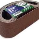 18 Pcs 3 x 24 Inch Assorted Aluminum Oxide Sanding Belt - 60/80/120/150/240/400 Grit