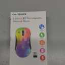 memzuoix 2.4G Aesthetic Wireless Mouse - Customizable Covers & LED Mood Lighting - Rechargeable Ergonomic Design, 5 Buttons, 1200 DPI for Office, Laptop, Mac - Light Grey